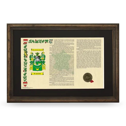 De merciere Deluxe Armorial Landscape Framed - Brown